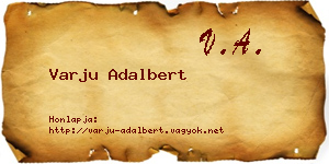 Varju Adalbert névjegykártya